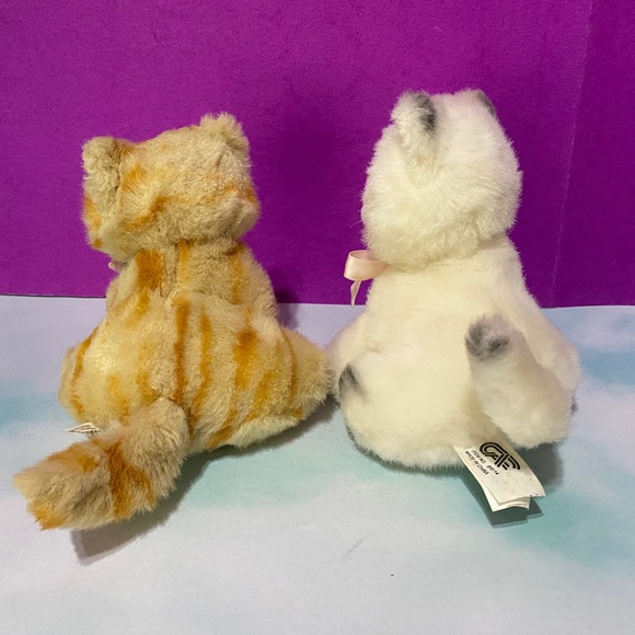 CATS VINTAGE 1990’s GREAT AMERICAN FUN PLUSH CATS ORANGE TABBY CAT MEOWS & PURRS - Picture 14 of 14